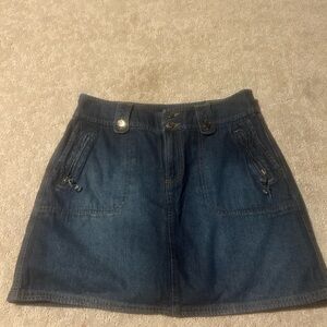 Sonoma Dark Blue Denim Skort with Zip Pockets